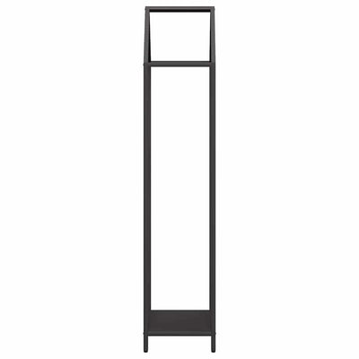 Polttopuuteline Musta 40x25x120 cm Kylmävalssattua terästä