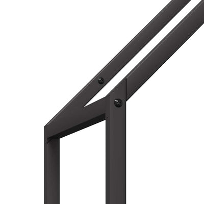 Polttopuuteline Musta 40x25x120 cm Kylmävalssattua terästä