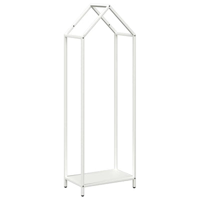Polttopuuteline Valkoinen 40x25x120 cm Kylmävalssattua terästä