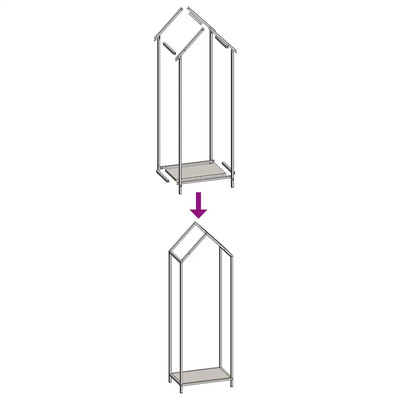 Polttopuut Antrasiitti 40x25x120 cm Kylmävalssattu teräs