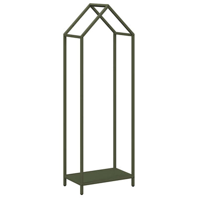 Polttopuut oliivinvihreä 40x25x120 cm Kylmävalssattu teräs