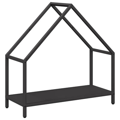 Polttopuuteline Musta 60x25x60 cm Kylmävalssattua terästä