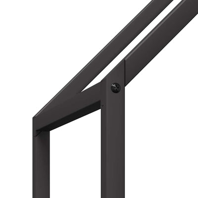 Polttopuuteline Musta 60x25x60 cm Kylmävalssattua terästä