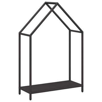 Polttopuuteline musta 60x25x90 cm kylmävalssattua terästä