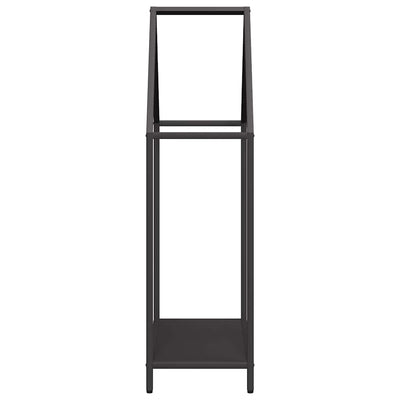 Polttopuuteline musta 60x25x90 cm kylmävalssattua terästä
