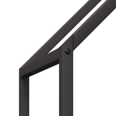 Polttopuuteline musta 60x25x90 cm kylmävalssattua terästä