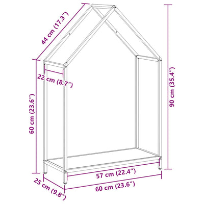 Polttopuuteline musta 60x25x90 cm kylmävalssattua terästä