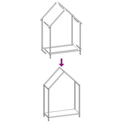 Polttopuut antrasiitti 60x25x90 cm Kylmävalssattu teräs