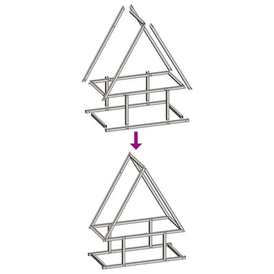Polttopuut antrasiitti 50x25x60 cm Kylmävalssattu teräs