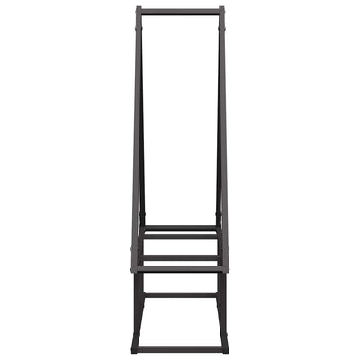 Polttopuuteline musta 80x25x90 cm kylmävalssattua terästä