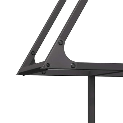 Polttopuuteline musta 80x25x90 cm kylmävalssattua terästä