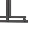 Polttopuuteline musta 80x25x90 cm kylmävalssattua terästä