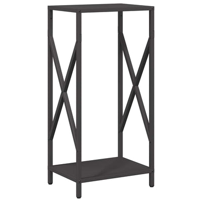 Polttopuuteline Musta 34x25x70 cm Kylmävalssattua terästä