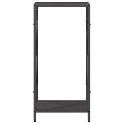 Polttopuuteline Musta 34x25x70 cm Kylmävalssattua terästä