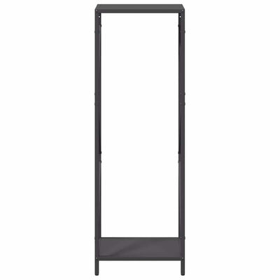 Polttopuuteline Musta 34x25x100 cm Kylmävalssattua terästä