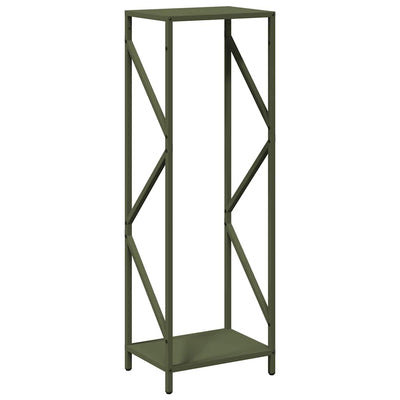 Polttopuut oliivinvihreä 34x25x100 cm Kylmävalssattu teräs