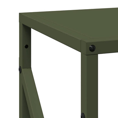 Polttopuut oliivinvihreä 34x25x100 cm Kylmävalssattu teräs