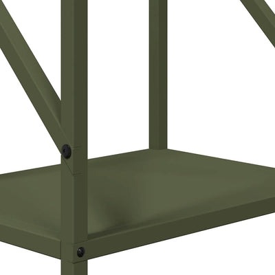 Polttopuut oliivinvihreä 34x25x100 cm Kylmävalssattu teräs