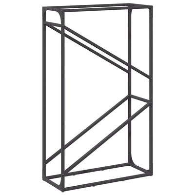 Polttopuuteline musta 60x25x100 cm kylmävalssattua terästä