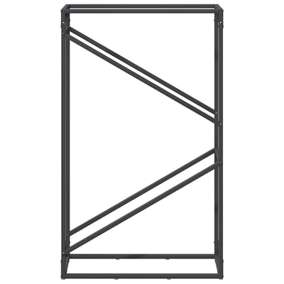 Polttopuuteline musta 60x25x100 cm kylmävalssattua terästä
