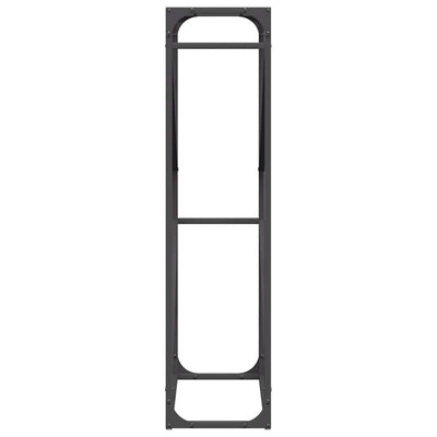 Polttopuuteline musta 60x25x100 cm kylmävalssattua terästä