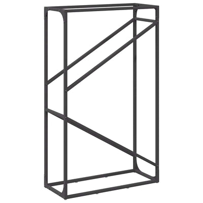 Polttopuuteline musta 60x25x100 cm kylmävalssattua terästä