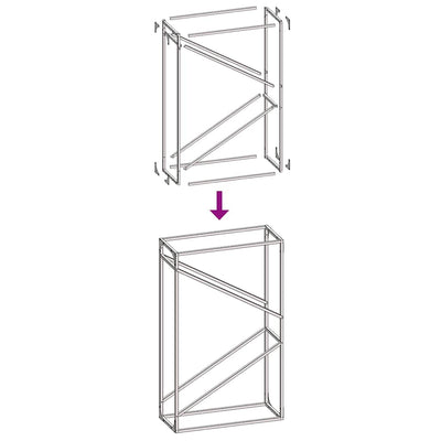 Polttopuut antrasiitti 60x25x100 cm Kylmävalssattu teräs