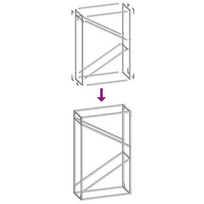 Polttopuut 60x25x100 cm Kylmävalssattu teräs