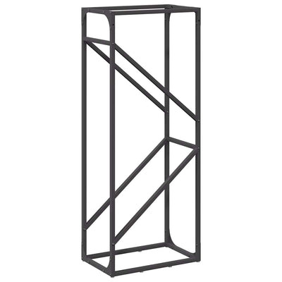 Polttopuuteline musta 40x25x100 cm kylmävalssattua terästä