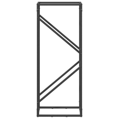 Polttopuuteline musta 40x25x100 cm kylmävalssattua terästä