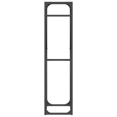 Polttopuuteline musta 40x25x100 cm kylmävalssattua terästä