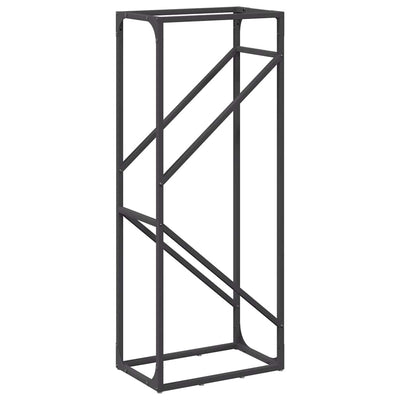 Polttopuuteline musta 40x25x100 cm kylmävalssattua terästä