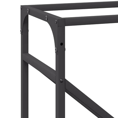 Polttopuuteline musta 40x25x100 cm kylmävalssattua terästä