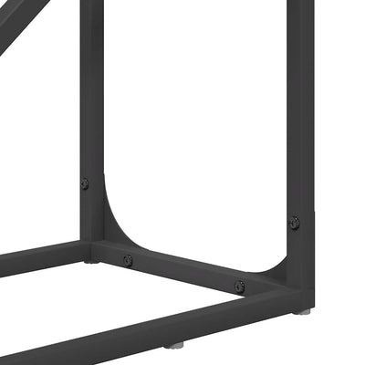 Polttopuuteline musta 40x25x100 cm kylmävalssattua terästä