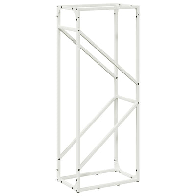 Polttopuuteline valkoinen 40x25x100 cm kylmävalssattua terästä