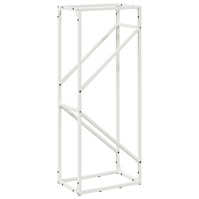 Polttopuuteline valkoinen 40x25x100 cm kylmävalssattua terästä