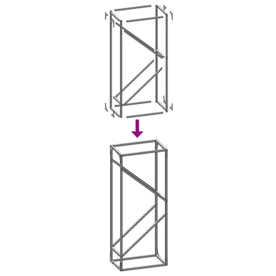 Polttopuut 40x25x100 cm Kylmävalssattu teräs