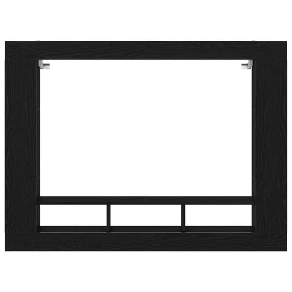 TV-kaappi Musta tammi 152 x 22 x 113 cm Tekninen puu