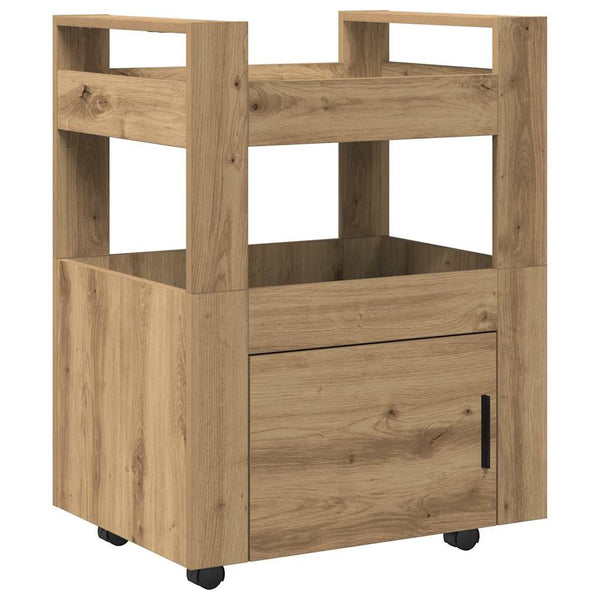 Keittiövaunu artesaani tammi 60 x 45 x 80 cm Tekninen puu