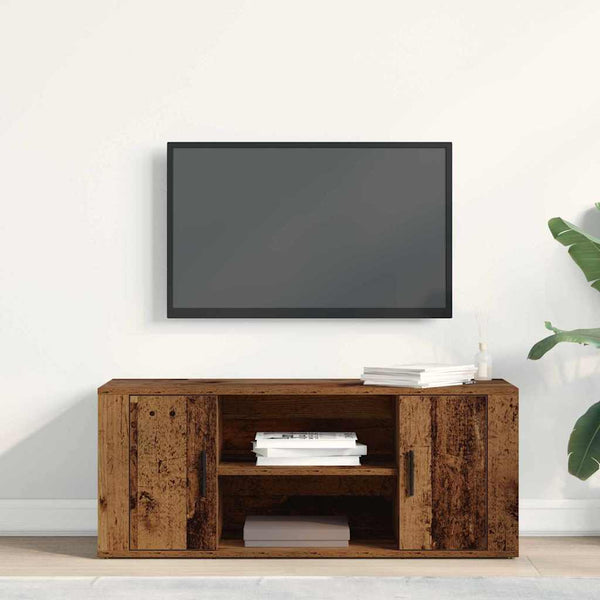 Vanha puu TV-kaappi 100 x 35 x 40 cm Tekninen puu