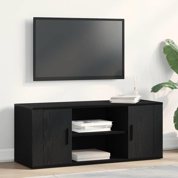 TV-kaappi Musta tammi 100 x 35 x 40 cm Tekninen puu