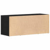 TV-kaappi Musta tammi 100 x 35 x 40 cm Tekninen puu