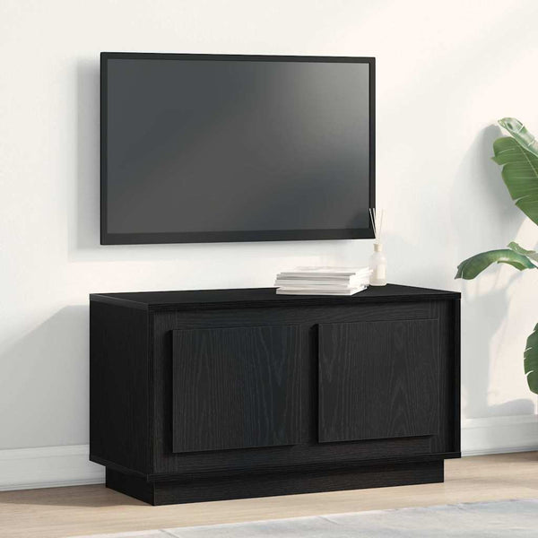 TV-kaappi Musta tammi 80 x 35 x 45 cm Tekninen puu