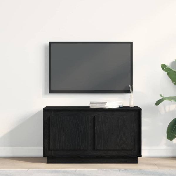 TV-kaappi Musta tammi 80 x 35 x 45 cm Tekninen puu
