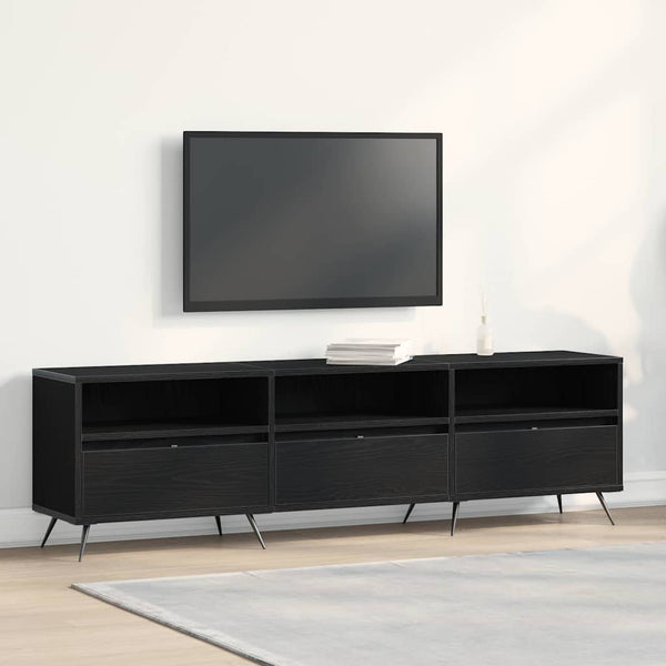 TV-kaappi Tekninen puu 150 x 30 x 44,5 cm Musta tammi