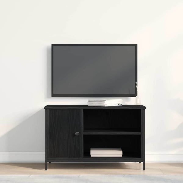 TV-kaappi Musta tammi 80 x 40 x 50 cm Tekninen puu