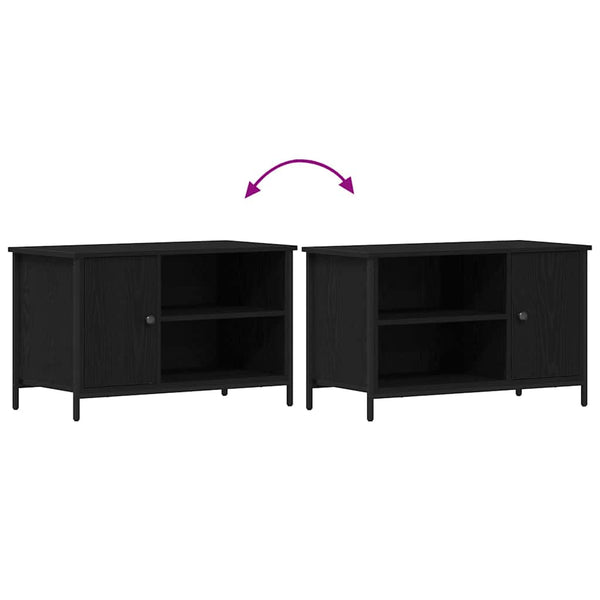 TV-kaappi Musta tammi 80 x 40 x 50 cm Tekninen puu