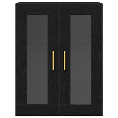 Seinälle asennettava kaappi Musta tammi 69.5 x 34 x 90 cm