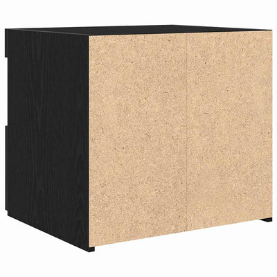 Yöpöytä 2 pcs Musta tammi 50 x 40 x 45 cm Tekninen puu