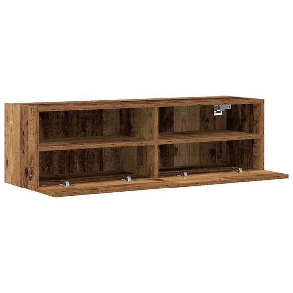 TV-seinäkaappi 2 pcs Vanha Puu 100 x 30 x 30 cm Tekninen puu